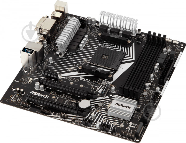 Материнська плата ASRock AB350M PRO4 R2.0 (Socket AM4, AMD B350, mirco ATX) - фото 3