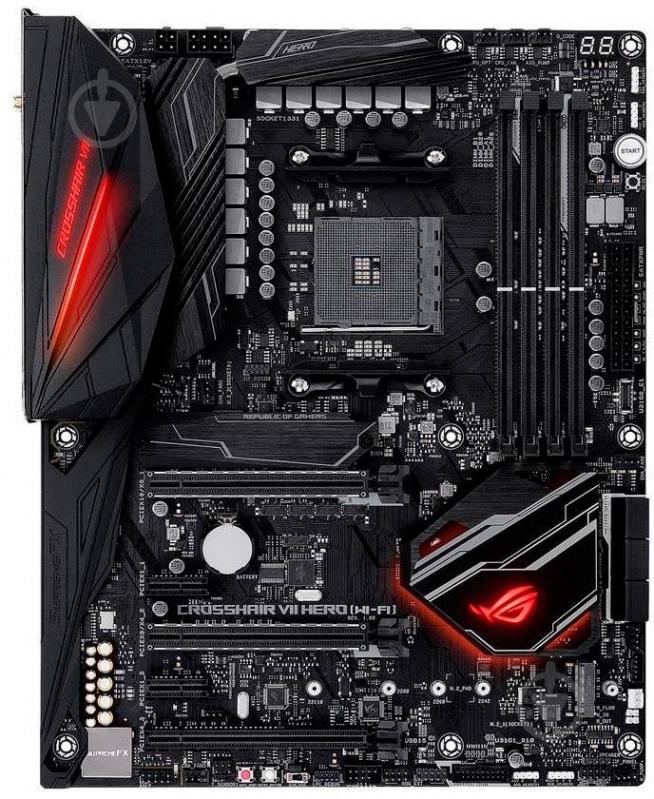 Материнская плата Asus ROG CROSSHAIR VII HERO (Socket AM4, AMD X470, ATX) - фото 2