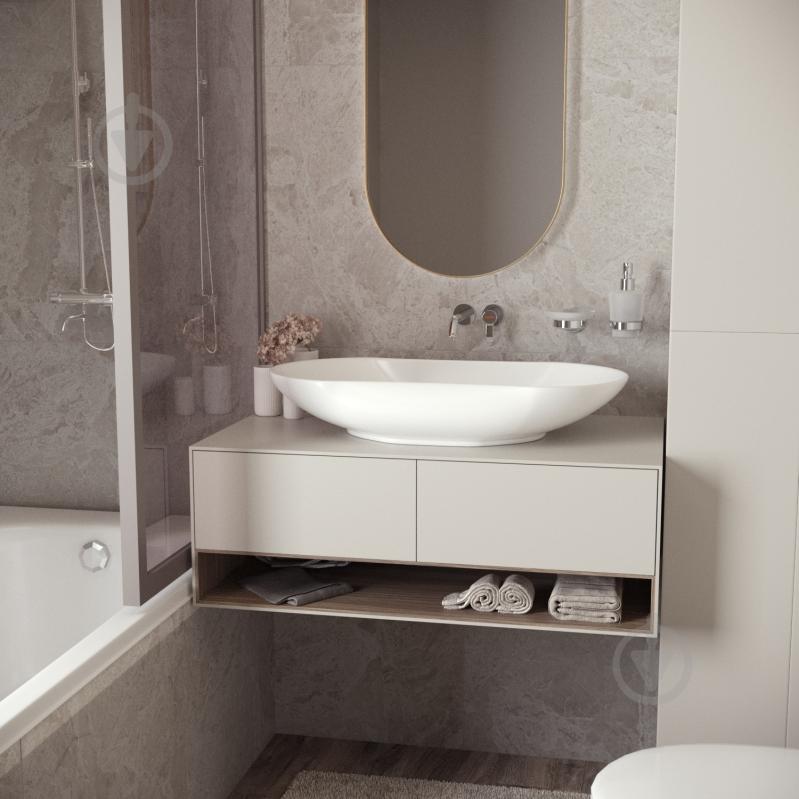 Умывальник Helmken 57066000 3 в 1: овальный 66 см, с сифоном и донным клапаном Сlick-clack, белый матовый - фото 6 Умывальник Helmken 57066000 3 в 1: овальный 66 см, с сифоном и донным клапаном Сlick-clack, белый матовый - фото 6