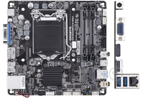 Материнская плата Gigabyte GA-H310MSTX-HD3 (Socket 1151, Intel H310, mini ITX) - фото 1