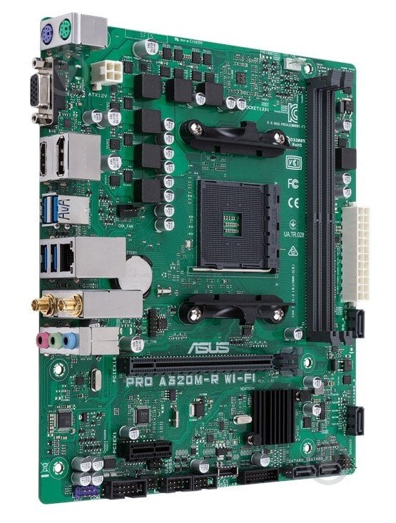 Материнська плата Asus PRO A320M-R WI-FI/CSM (Socket AM4, AMD A320, mirco ATX) - фото 3