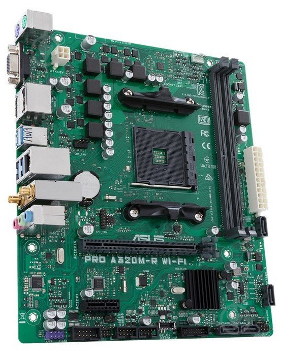 Материнська плата Asus PRO A320M-R WI-FI/CSM (Socket AM4, AMD A320, mirco ATX) - фото 2