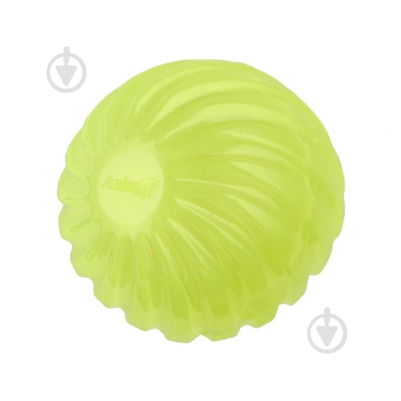 Мяч AnimAll волна с пищалкой 75 мм желтый (179855) - фото 1