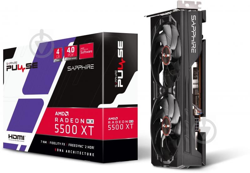 Відеокарта Sapphire Radeon RX 5500 XT 4GB GDDR6 128bit (11295-03-20G) - фото 1