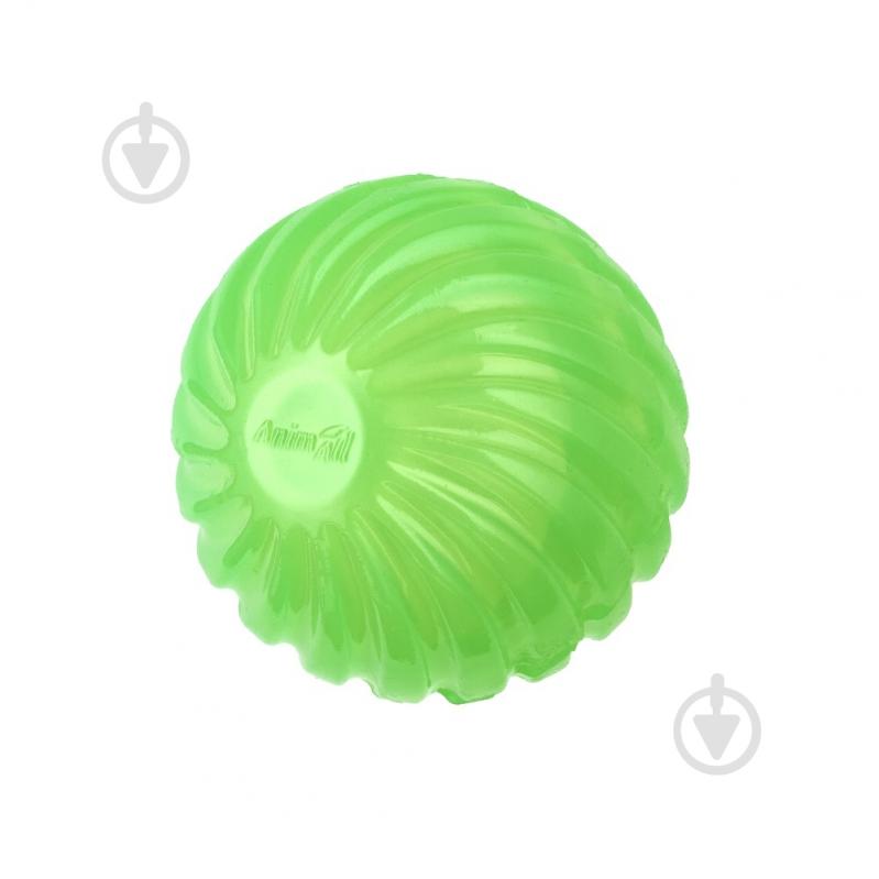 М'яч AnimAll хвиля з пискавкою 65 мм зелений (179863) - фото 1