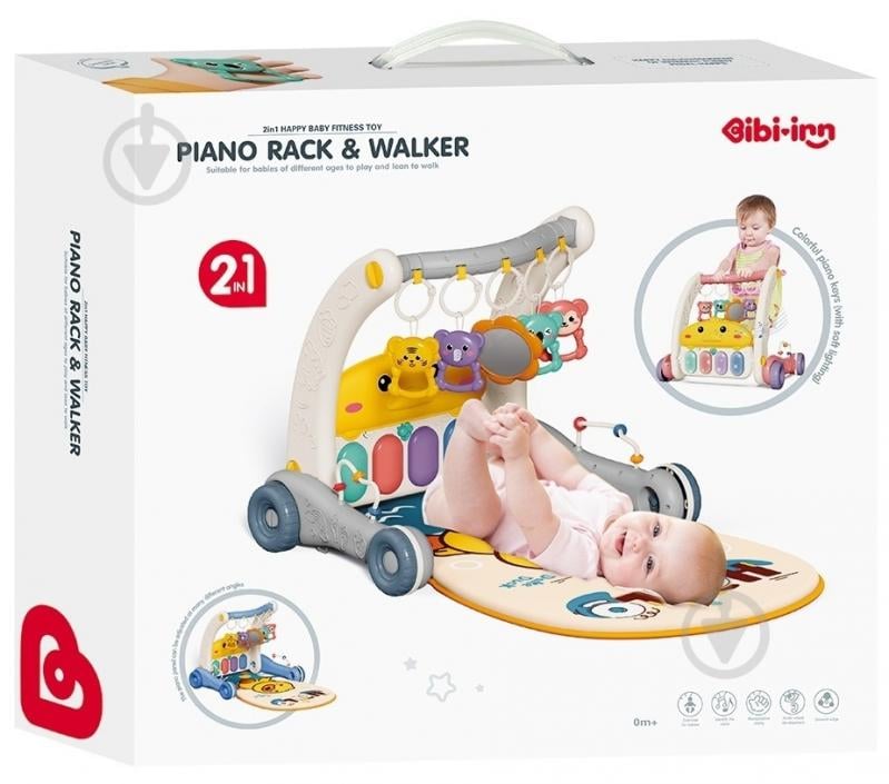 Ходунки интерактивные BIBI-INN с игровым ковриком 2 в 1 6049 - фото 1