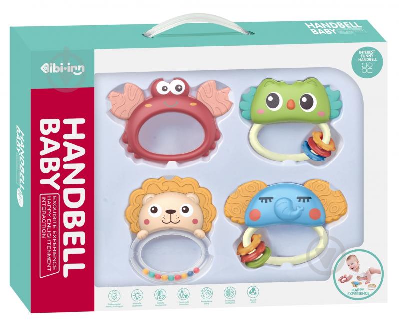 Набір BIBI-INN з 4-х прорізувачів-брязкалець - фото 1 Набір BIBI-INN з 4-х прорізувачів-брязкалець - фото 1