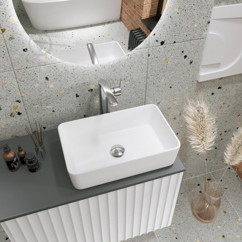 Умывальник Helmken 67448000 2 в 1: прямоугольный 48 см с донным клапаном Сlick-clack, хром - фото 6 Умывальник Helmken 67448000 2 в 1: прямоугольный 48 см с донным клапаном Сlick-clack, хром - фото 6