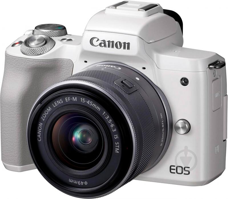 Фотокамера Canon EOS M50 + 15-45 IS STM KIT white (2681C057) - фото 1