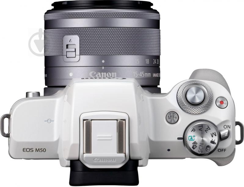 Фотокамера Canon EOS M50 + 15-45 IS STM KIT white (2681C057) - фото 4