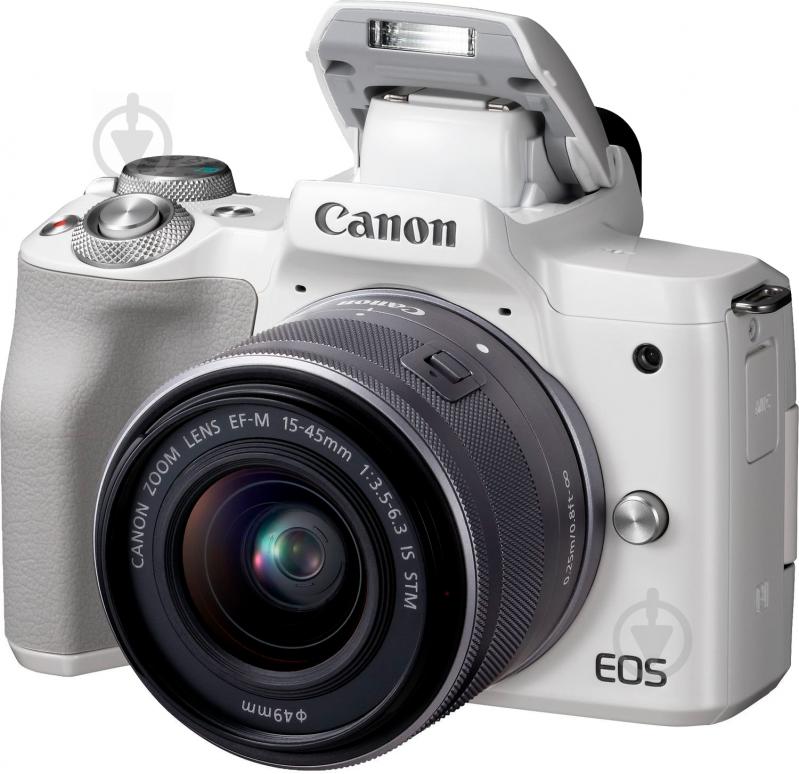 Фотокамера Canon EOS M50 + 15-45 IS STM KIT white (2681C057) - фото 2