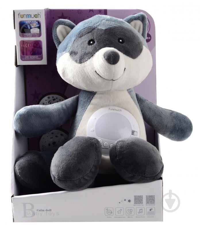 Нічник Funmuch Єнот з датчиком плачу AI та проектором різнокольоровий FM666-72 - фото 1