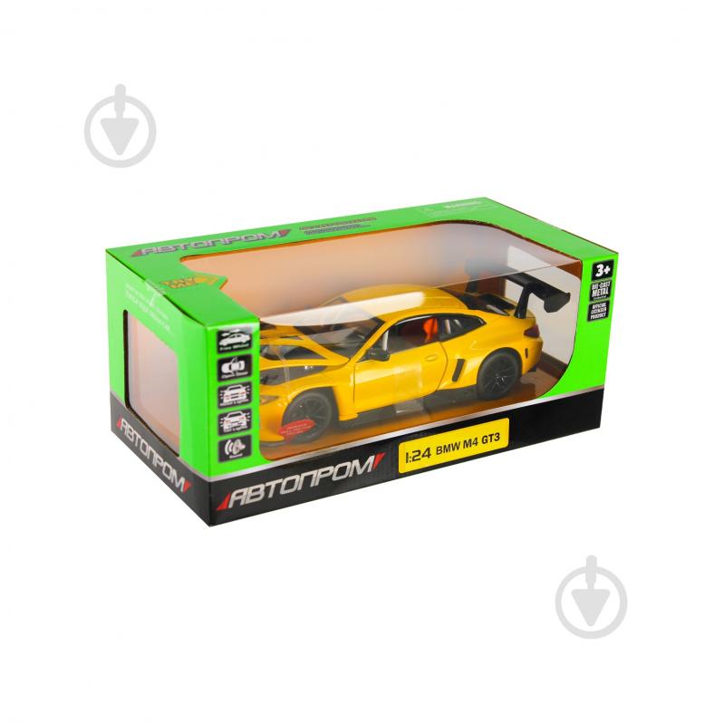 Машинка Автопром 1:24 BMW M4 GT3 68277A - фото 3 Машинка Автопром 1:24 BMW M4 GT3 68277A - фото 3