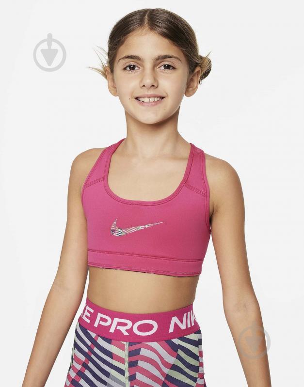 Бра Nike G NK SWSH REV BRA SPORT AOP FD2280-615 р.XL чорний - фото 2