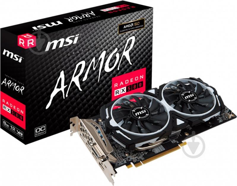 Відеокарта MSI Radeon RX 580 8GB GDDR5 256bit (RX 580 ARMOR 8G OC) - фото 5