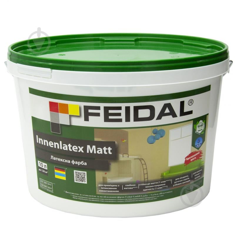 Краска латексная с колорированием Feidal Innenlatex Matt глубокий мат A 8-C 10 л - фото 4