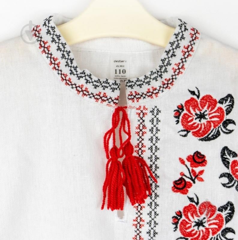 Вишиванка для хлопчиків Dexter`s Brave Heart р.128 білий d1302-13 - фото 2 Вишиванка для хлопчиків Dexter`s Brave Heart р.128 білий d1302-13 - фото 2