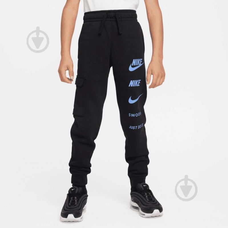 Брюки Nike B NSW SI FLC CARGO PANT BB FN7712-010 р. M черный - фото 1