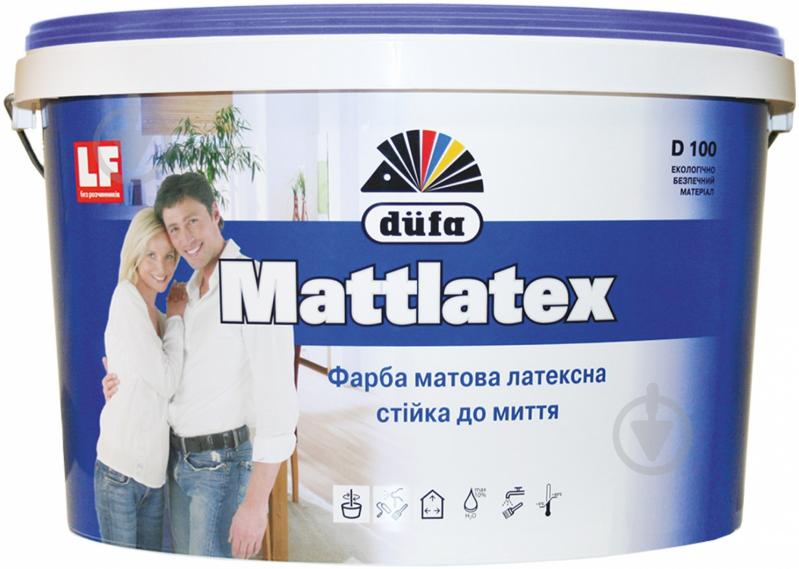 ᐉ Краска Dufa Mattlatex D100 белый 10 л • Купить в Киеве, Украине ...