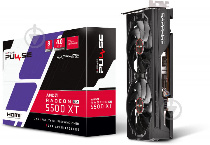 Відеокарта Sapphire Radeon RX 5500 XT 8GB GDDR6 128bit (11295-01-20G) - фото 6