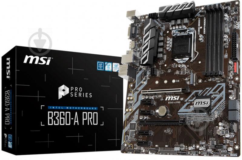 Материнская плата MSI B360-A PRO (Socket 1151, Intel B360, ATX) - фото 1