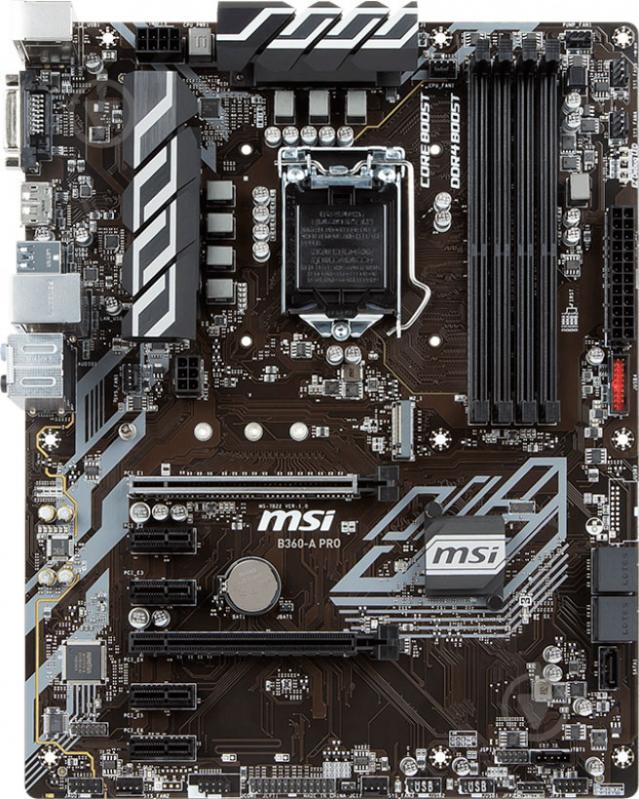 Материнская плата MSI B360-A PRO (Socket 1151, Intel B360, ATX) - фото 2