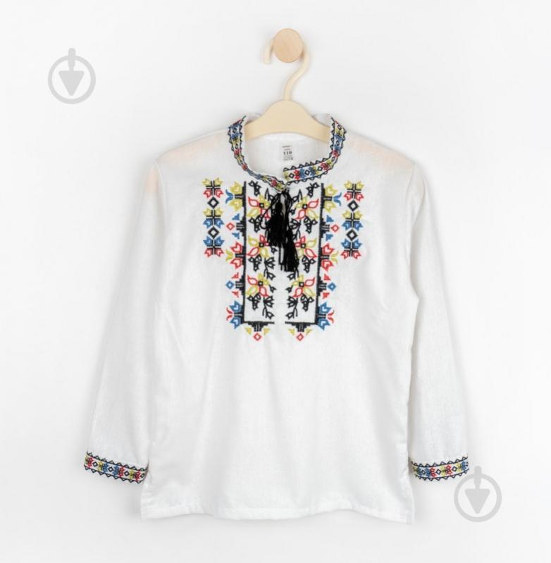 Вишиванка для хлопчиків Dexter`s Roots of Strength р.104 білий d1302-16 - фото 1 Вишиванка для хлопчиків Dexter`s Roots of Strength р.104 білий d1302-16 - фото 1