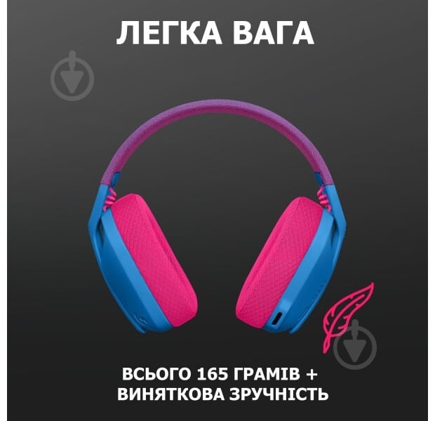 Наушники Logitech G435 LIGHTSPEED Wireless Gaming Headset (981-001062) blue (878069) - фото 7