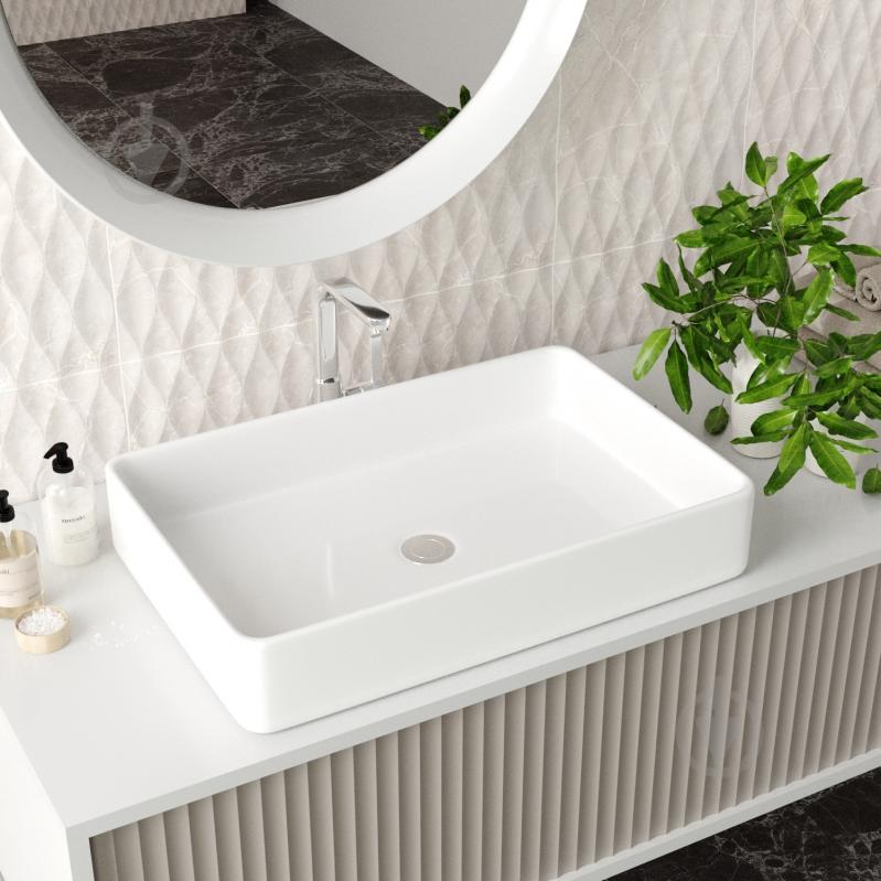 Умывальник Helmken 84261000 прямоугольный 61,5 см, белый - фото 12