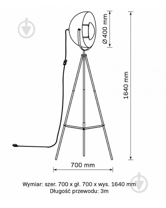 Торшер Goldlux MATYLDA E27 черный 327291 - фото 9