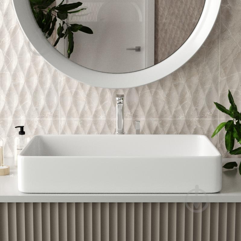 Умывальник Helmken 84261000 3 в 1: прямоугольный 61,5 см, с сифоном и донным клапаном Сlick-clack, черный матовый - фото 13