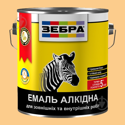 Эмаль ZEBRA алкидная ПФ-116 14 бежевый глянец 2,8 кг - фото 2