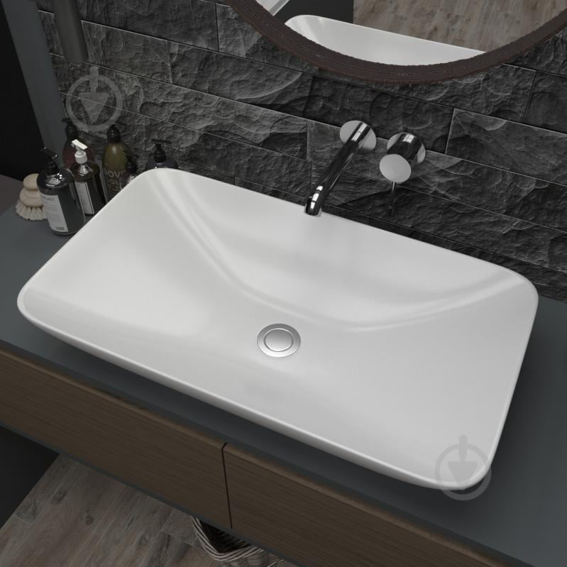 Умивальник Helmken 88670000 прямокутний 70 см, білий - фото 12 Умивальник Helmken 88670000 прямокутний 70 см, білий - фото 12