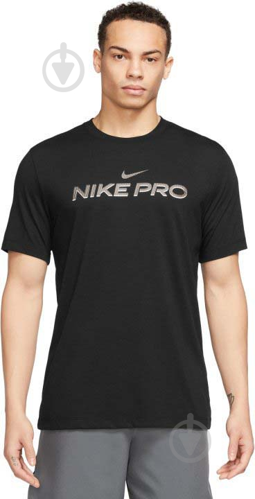 Футболка Nike M NK DF TEE DB NIKE PRO FJ2393-010 р.L черный - фото 1