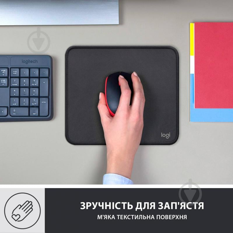 Коврик для мышки Logitech Mouse Pad Studio Series Graphite (956-000049) - фото 6