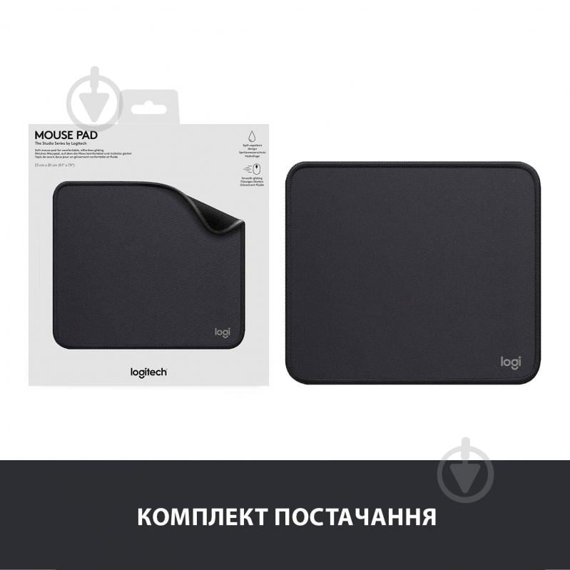 Коврик для мышки Logitech Mouse Pad Studio Series Graphite (956-000049) - фото 8