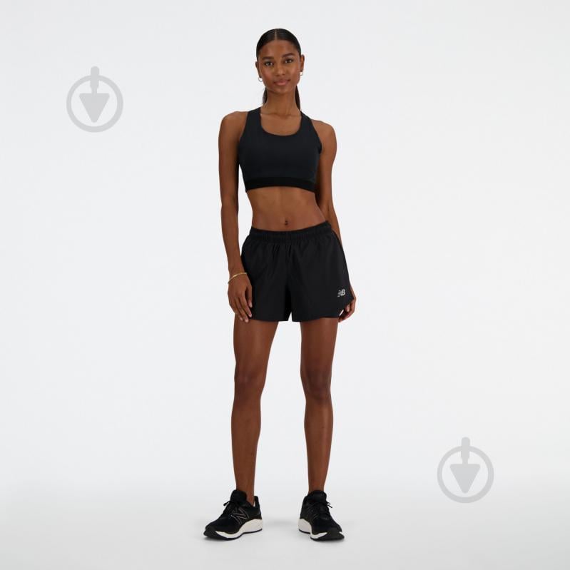 Бра New Balance NB ATHLETICS MEDIUM IMPACT SLEEK SPORTS BRA WB41046BK р.M черный - фото 1