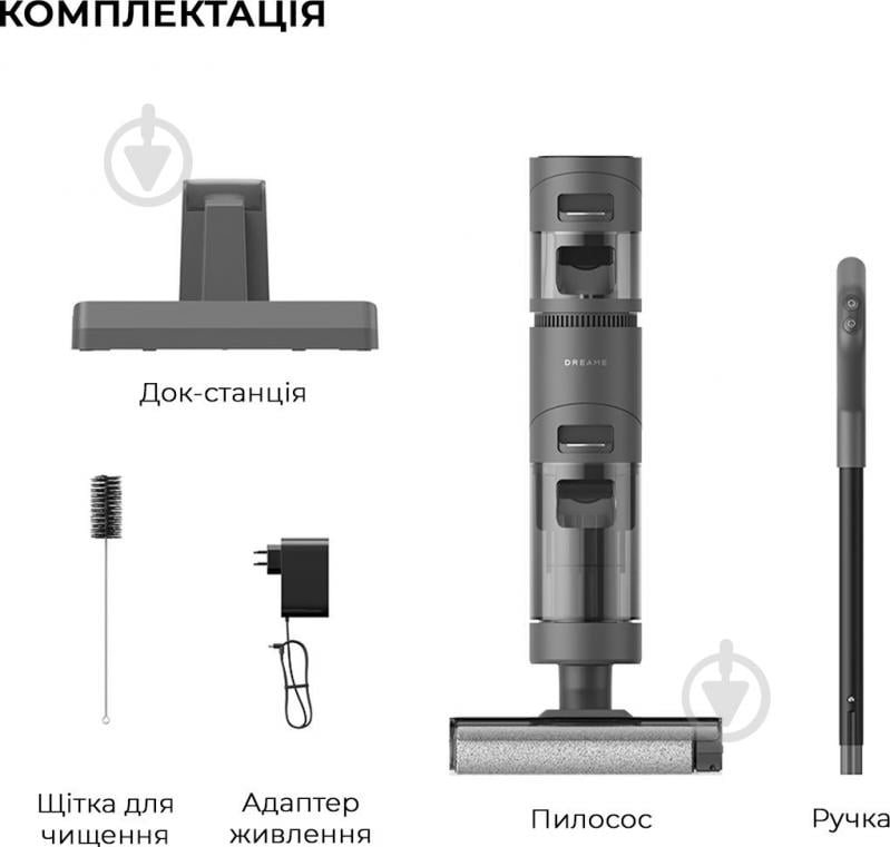 Пилосос DREAME Wet and Dry Vacuum H11 Core (1067340) grey - фото 4