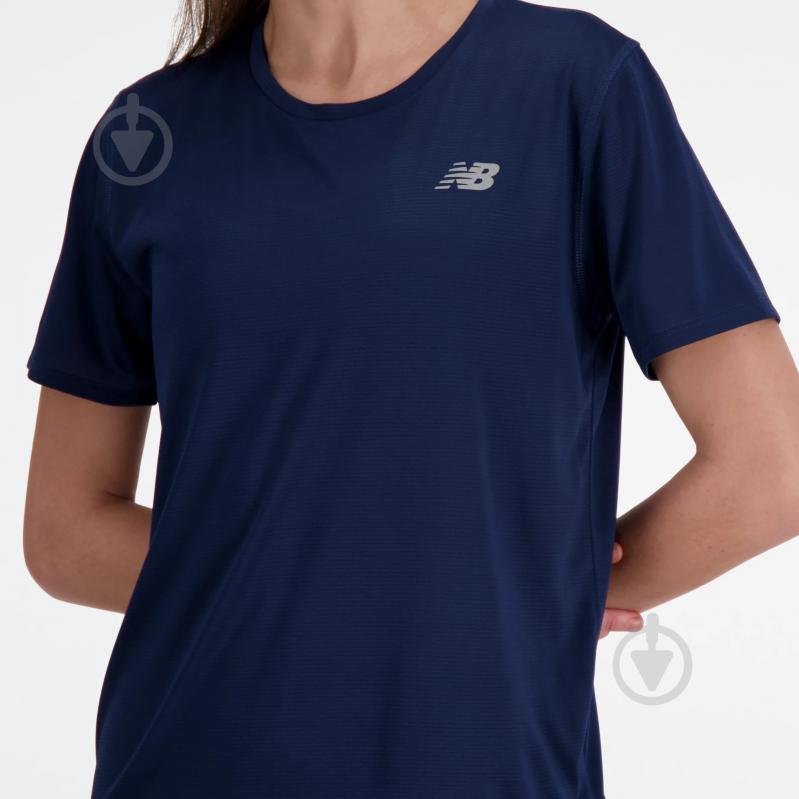 Футболка New Balance NEW BALANCE SHORT SLEEVE WT41222NNY р.XS синий - фото 4