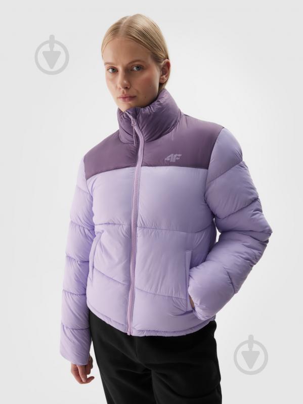 Пуховик жіночий зимовий 4F DOWN JACKET F469 4FWAW24TDJAF469-52S р.XS фіолетовий - фото 1