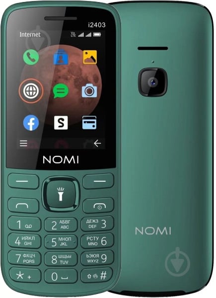 Мобильный телефон Nomi i2403 dark green 996625 - фото 1