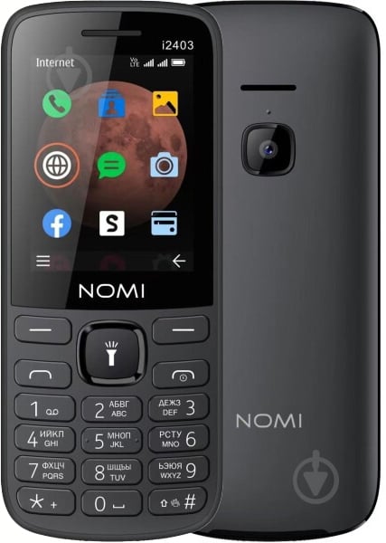 Мобільний телефон Nomi i2403 black 996623 - фото 1