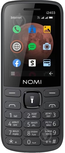 Мобільний телефон Nomi i2403 black 996623 - фото 2