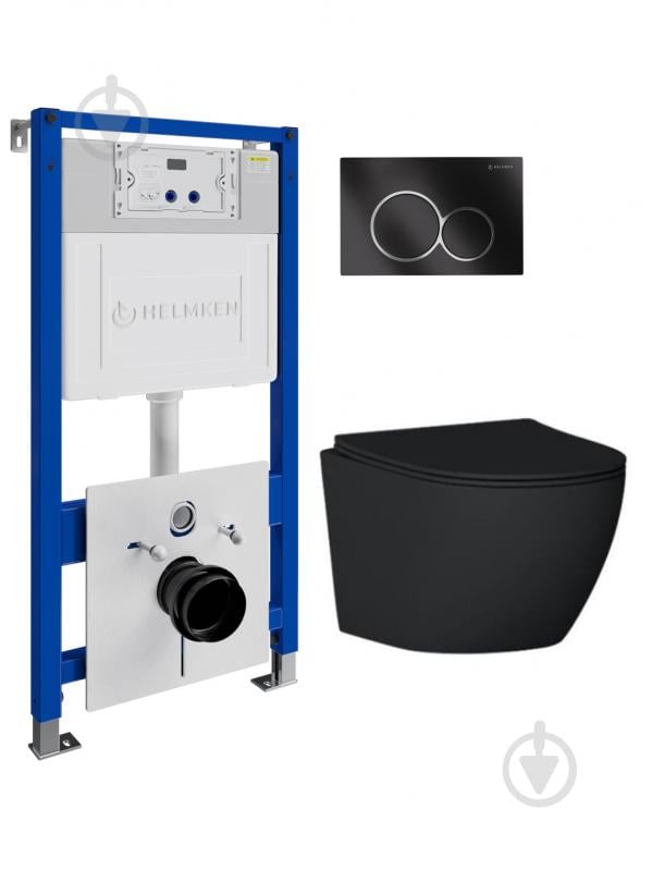 Комплект Helmken 35103001B 4 в 1: підвісний унітаз з сидінням Slim Duroplast/Soft-close + інсталяція з круглою кн - фото 1 Комплект Helmken 35103001B 4 в 1: підвісний унітаз з сидінням Slim Duroplast/Soft-close + інсталяція з круглою кн - фото 1