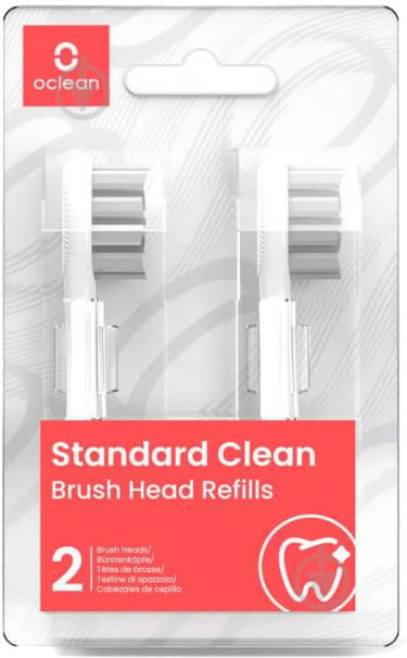 Набор насадок Oclean P2S6 W02 Standard Clean Brush Head White (2 шт) - фото 2