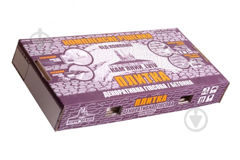 Плитка гіпсова пряма KLVIV DEKOR Peremyshlanska Biala 0,77 кв.м - фото 4