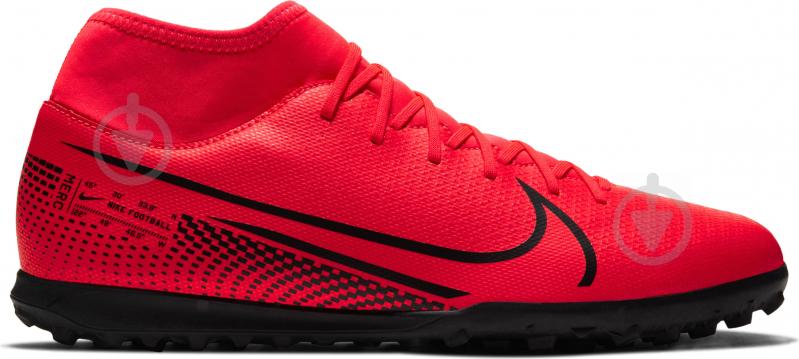 Сороконожки Nike SUPERFLY 7 CLUB TF AT7980-606 р.US 11,5 красно-черный - фото 3