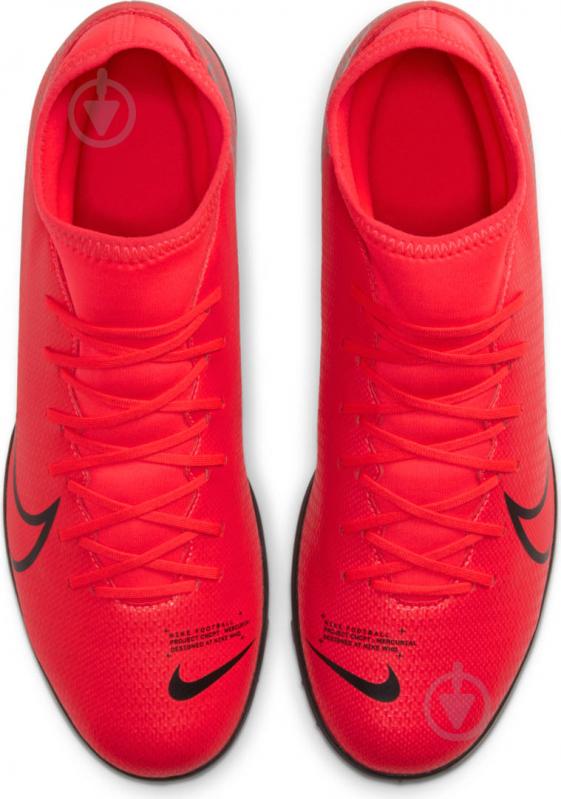 Сороконожки Nike SUPERFLY 7 CLUB TF AT7980-606 р.US 11,5 красно-черный - фото 7