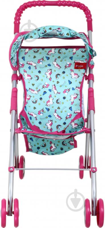 Коляска для ляльок PIXIE Buggy блакитно-рожевий 9318 - фото 6