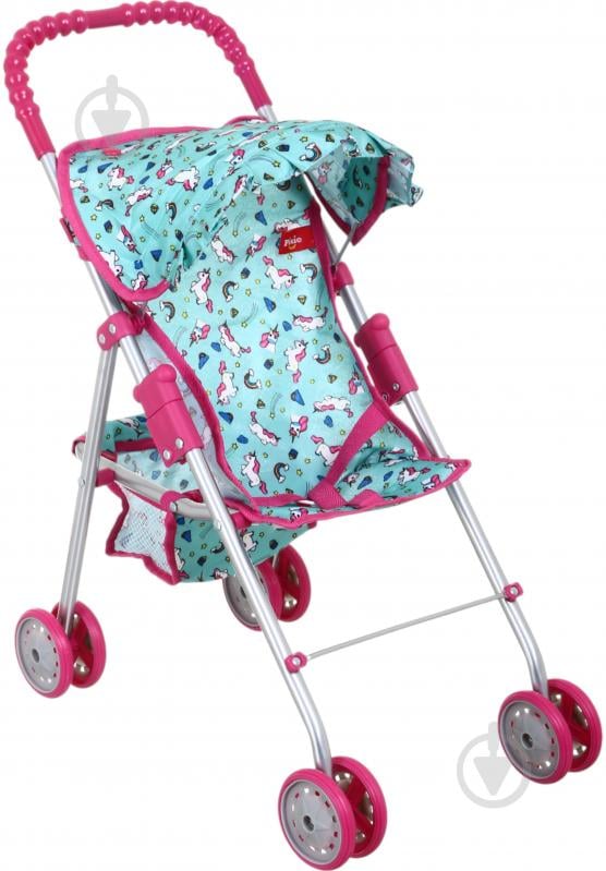 Коляска для ляльок PIXIE Buggy блакитно-рожевий 9318 - фото 1